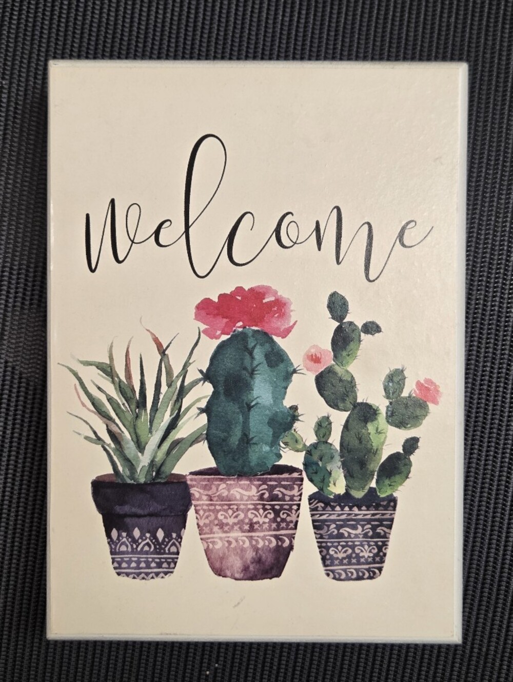 Botanical Welcome Wall Art - Cactus & Succulent Print